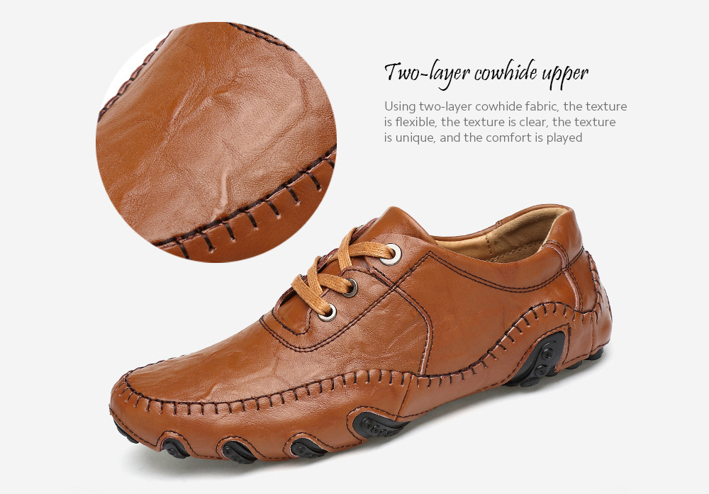 Men's Casual Leather Shoes Soft Bottom Fashion Driving Shoes - Stripped Soil 44 Men's Casual Leather Shoes Soft Bottom Fashion Driving Shoes - Stripped Soil 44