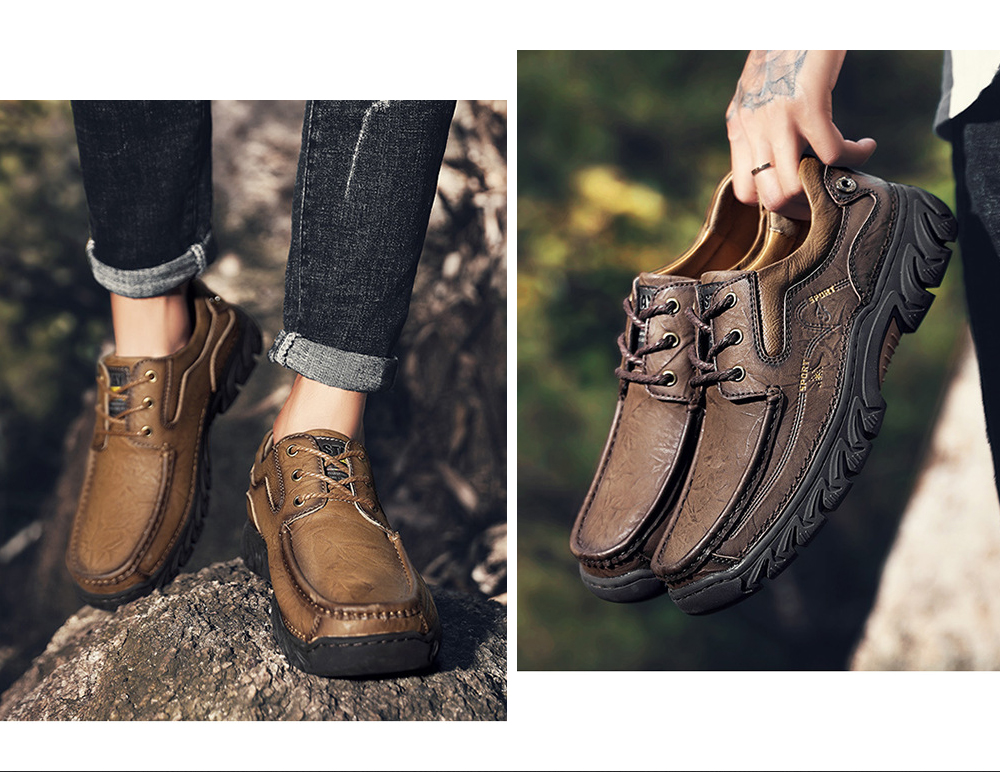 Men's British Solid Color Casual Shoes Low Help Outdoor Equipment - Khaki 43 Men's British Solid Color Casual Shoes Low Help Outdoor Equipment - Khaki 43