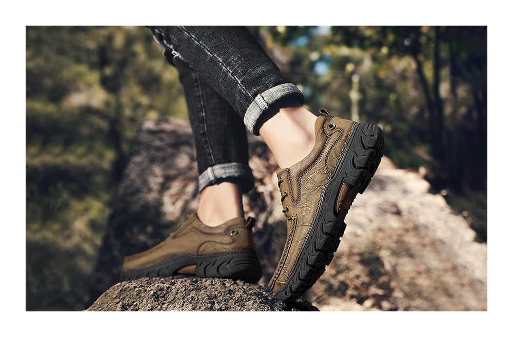 Men's British Solid Color Casual Shoes Low Help Outdoor Equipment - Khaki 43 Men's British Solid Color Casual Shoes Low Help Outdoor Equipment - Khaki 43