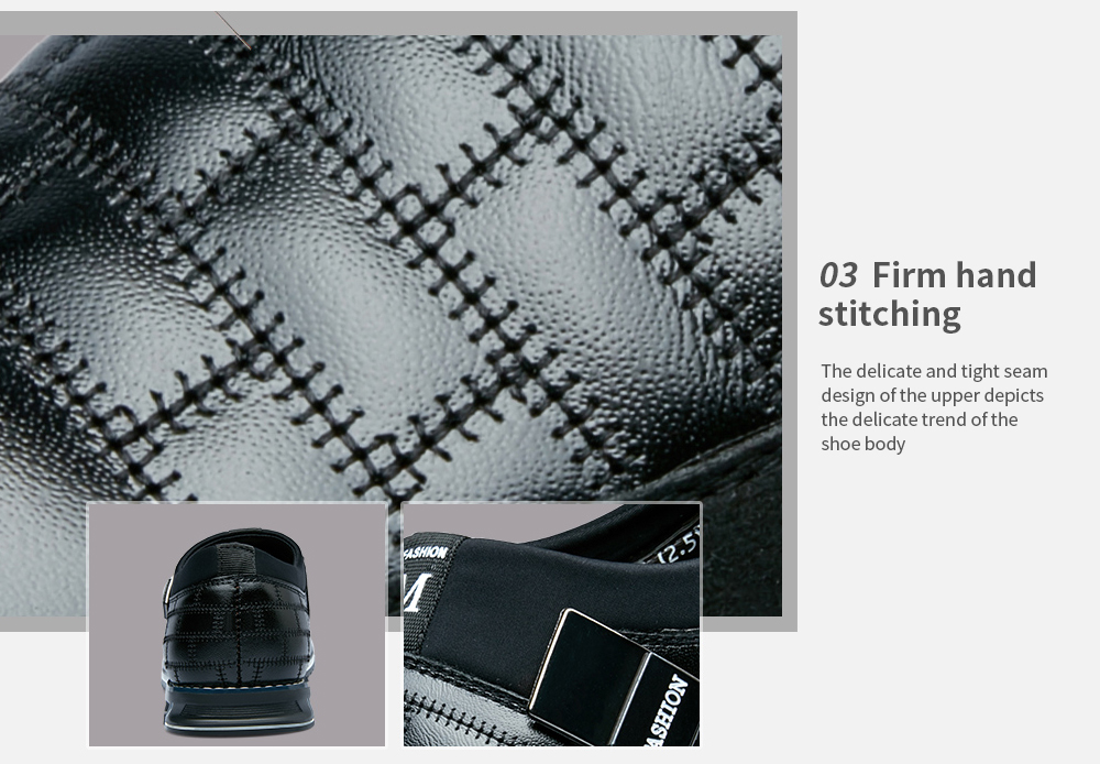 Men Casual Shoes First Layer Cowhide Leather Large Size Breathable- Black EU 45 Men Casual Shoes First Layer Cowhide Leather Large Size Breathable- Black EU 45