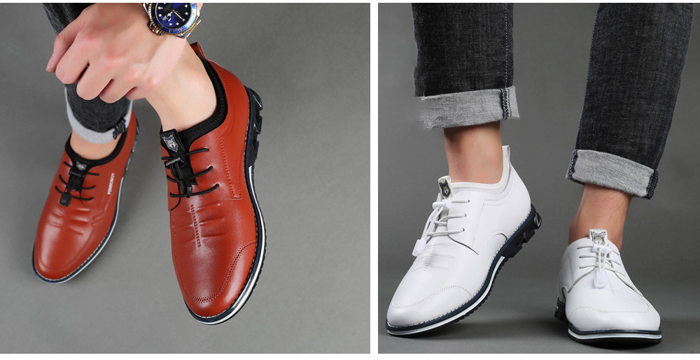 Men's Shoes Casual Leather Shoes model show Men's Shoes Casual Leather Shoes model show