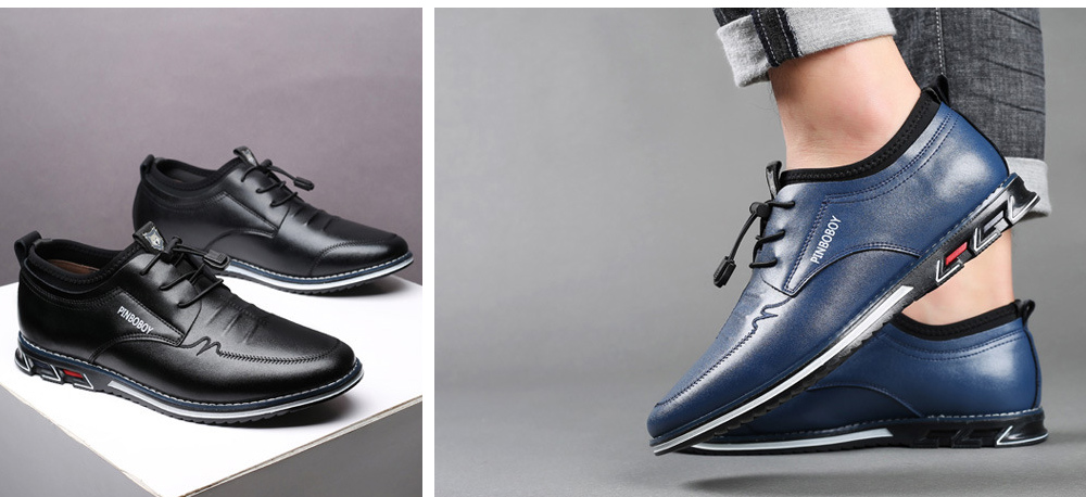 Men's Shoes Casual Leather Shoes model show Men's Shoes Casual Leather Shoes model show