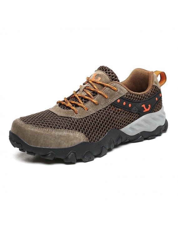 Casual Shoes - Men Shoes Fashion Trend Outdoor Running Hiking Footwear Breathable Mesh Wading Large Size Shoes