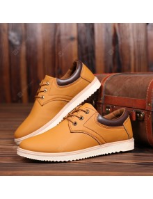 Men Causal Shoes Lace-up Waterproof Shoes Tooling Shoes