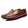 Flats & Loafers - Men's Leather Peas Shoes Lazy Trend
