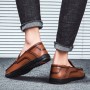 Flats & Loafers - Men's Leather Peas Shoes Lazy Trend