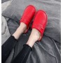 Haining Leather Leather Autumn And Winter Home Cotton Slippers With Non-slip Waterproof Heavy-bottomed Men And Women Warm Shoes Care