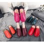 Haining Leather Leather Autumn And Winter Home Cotton Slippers With Non-slip Waterproof Heavy-bottomed Men And Women Warm Shoes Care