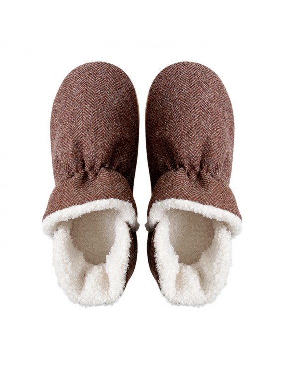 The All-inclusive Winter Thick Soft Bottom Cotton Slippers With Non-slip Heel Men And Women Home Home Warm Plush Cotton Shoes Couple