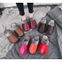 Ms. Male Leather Slippers Home Flooring Slippers Home Slippers Solid Color Lint