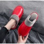 Ms. Male Leather Slippers Home Flooring Slippers Home Slippers Solid Color Lint