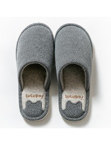 2020 Female Autumn And Winter Home Cotton Slippers Warm Home Non-slip Soft-soled Slippers Plush Couple Male