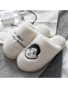 Female Winter Home Slippers Cute Cartoon Couple Cotton Slippers Home Skid Slippers Male Student Dormitory Fall