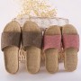 Flax Slippers Women Home Fashion Spring And Summer Male And Female Couple Slip Flooring Hemp Slippers