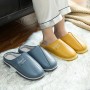 Men's Waterproof Winter Cotton Slippers Women Home Home Warm Month Of Winter Wool Slippers With Non-slip Heavy-bottomed