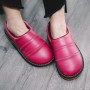 Simple And Comfortable Winter Home Solid Color Neutral Leather Slippers Chinese Slippers First Layer Of Leather Slippers