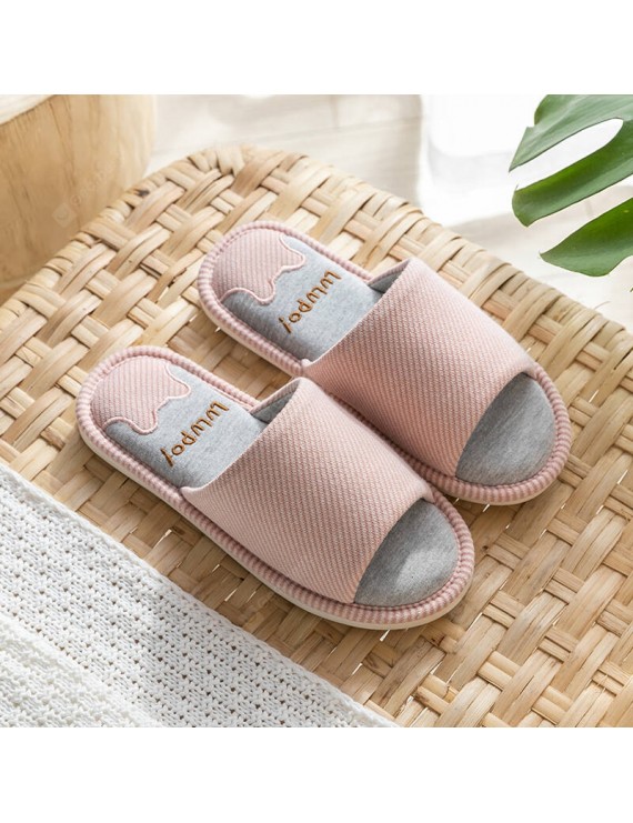 Summer Home Flax Slippers Female Couple Home Men Slip Breathable Absorbent Cotton Slippers Wood Floor