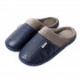 Winter Couple Home Cotton Slippers Female Heavy-bottomed Non-slip Shoes PU Leather Home Warm Winter Male Cotton-padded Shoes Month
