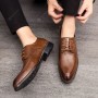 Dress Shoes - British Style Men's Lace-up Business Shoes Large Size