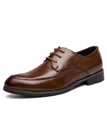 British Style Men's Lace-up Business Shoes Large Size