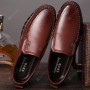 Dress Shoes - Fall / Winter Men's Casual Lace-up Leather Shoes Trend All-match Soft Bottom Soft Surface Comfortable Lazy Driving Shoes