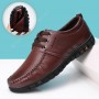Dress Shoes - Fall / Winter Men's Casual Lace-up Leather Shoes Trend All-match Soft Bottom Soft Surface Comfortable Lazy Driving Shoes