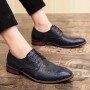 Dress Shoes - Gradient Color Men's Large Size Crocodile Print Business Dress Shoes