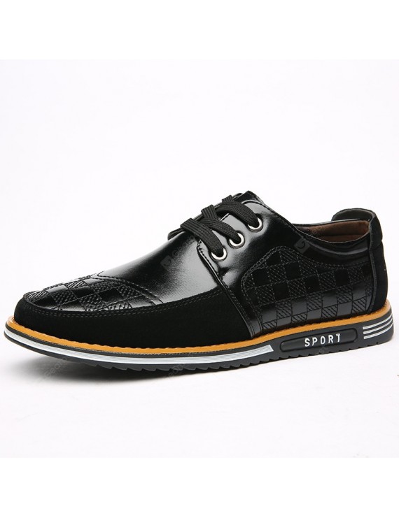 Dress Shoes - Men's Fashion Business Casual Leather Shoes Lace Up Soft Shoes