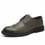 Dress Shoes - Men's Korean British Business Casual Shoes Carved Brogue Shoes