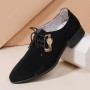 Dress Shoes - Summer Men's Large Size Breathable Cloth Dress Leather Shoes