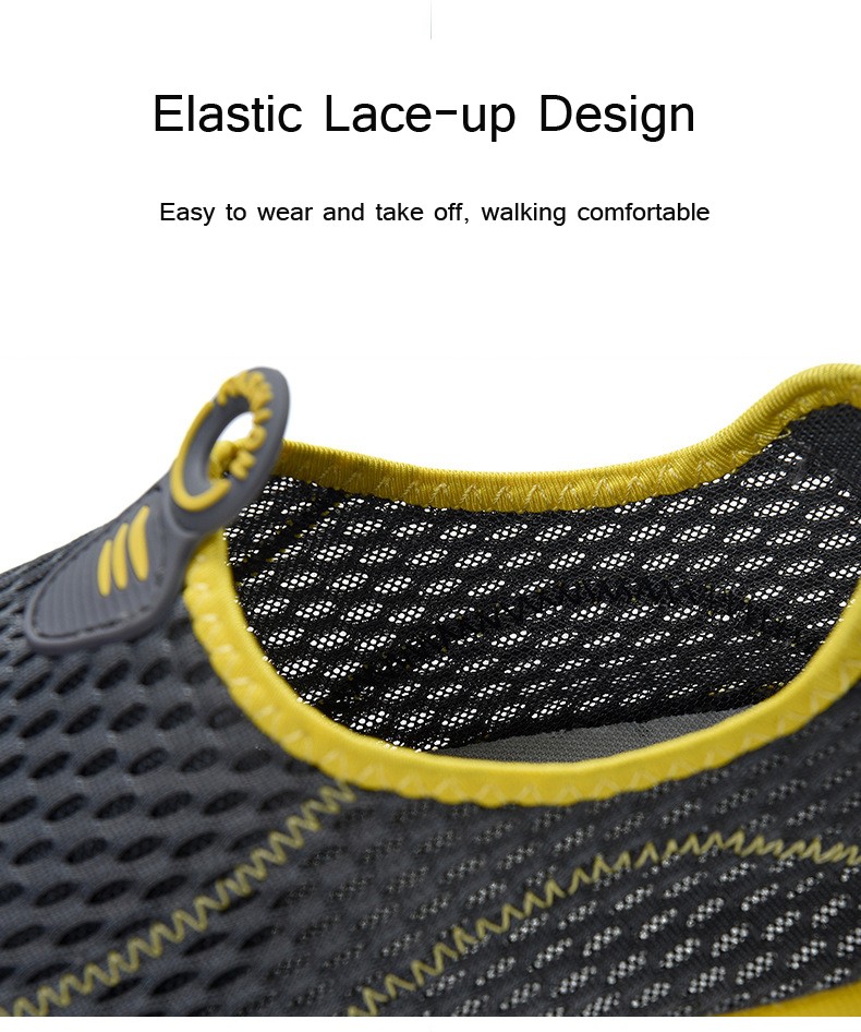 Men Sports Mesh Shoes Large Size Breathable Lightweight Casual Footwear Fashion Hollow Shoes - Blue EU 46